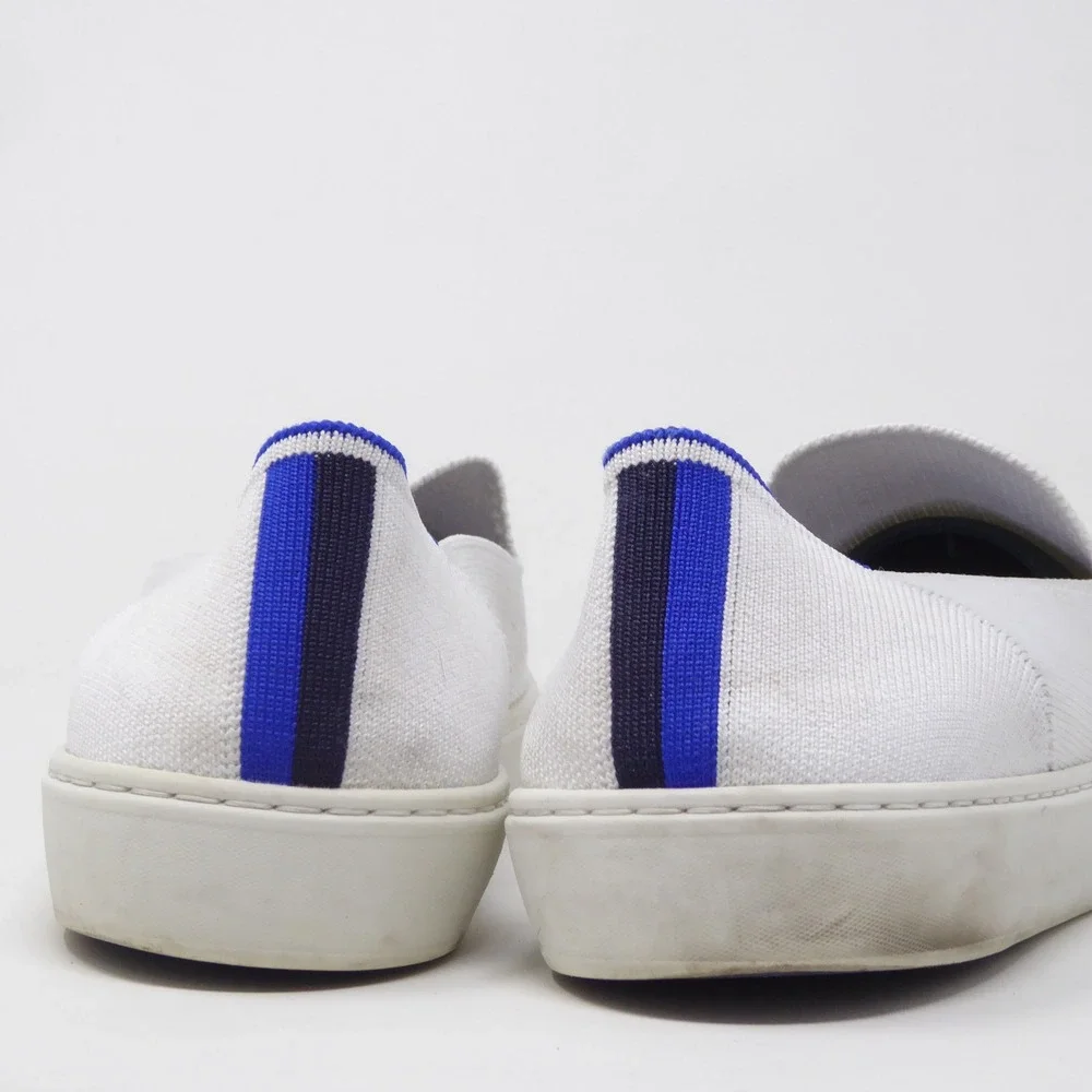Rothy's The Original Slip-On Sneakers Women Bright White Knit Comfort 9.5